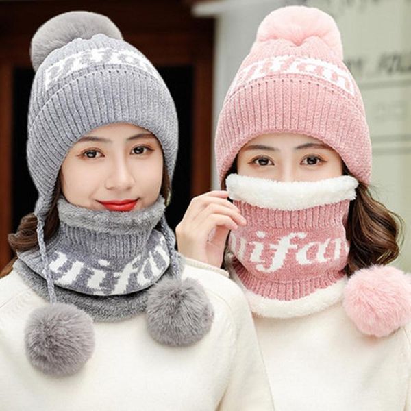 new female winter hat set fashion plus velvet winter hats for women thick warm three pompoms ball wool hat, Blue;gray
new female winter hat set fashion plus velvet winter hats for women thick warm three pompoms ball wool hat, Blue;gray