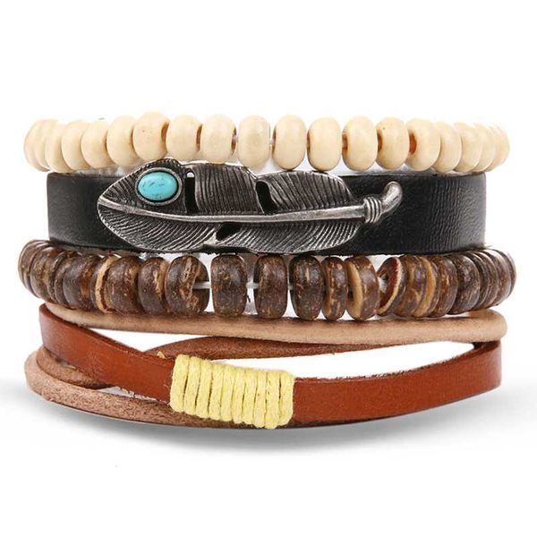charm bracelets kinfolk vintage feather multilayer leather for men fashion braided handmade bead wrap & bangles male gift, Golden;silver
charm bracelets kinfolk vintage feather multilayer leather for men fashion braided handmade bead wrap & bangles male gift, Golden;silver