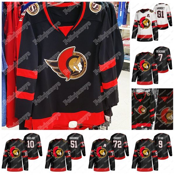 7 brady tkachuk ottawa senators 2020-21 hockey jersey bobby ryan anthony duclair thomas chabot craig anderson ron hainsey artem anisimov, Black;red 
7 brady tkachuk ottawa senators 2020-21 hockey jersey bobby ryan anthony duclair thomas chabot craig anderson ron hainsey artem anisimov, Black;red