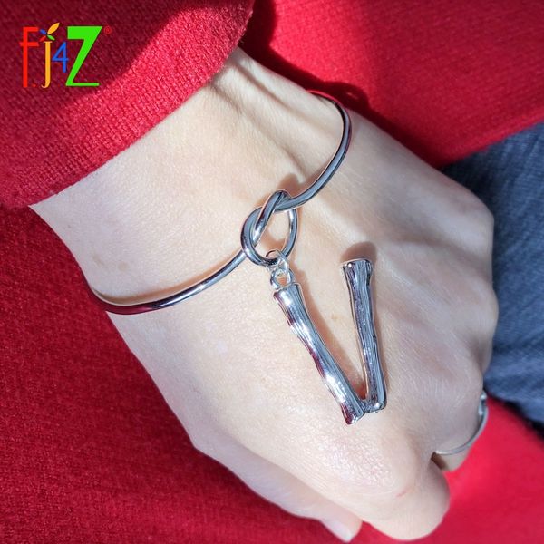 f.j4z a-z 26 letters bracelets fashion silver color copper bamboo initial charm adjustable bracelets woman, Black
f.j4z a-z 26 letters bracelets fashion silver color copper bamboo initial charm adjustable bracelets woman, Black