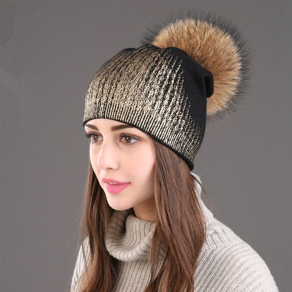 beanie/skull caps the raccoon wool ball cap european and american bronzing knitted hat female autumn winter tide fashion warm, Blue;gray
beanie/skull caps the raccoon wool ball cap european and american bronzing knitted hat female autumn winter tide fashion warm, Blue;gray