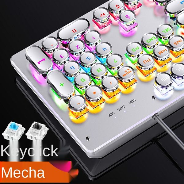 round electroplated punk translucent mechanical keycap steampunk typewriter for classic 104-key fancy style led gaming keyboard
round electroplated punk translucent mechanical keycap steampunk typewriter for classic 104-key fancy style led gaming keyboard