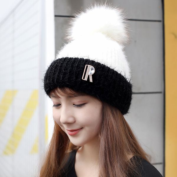 hats ladies curled woolen color matching warm knitted hats korean cold-proof knit hat gorros mujer invierno beanie, Blue;gray
hats ladies curled woolen color matching warm knitted hats korean cold-proof knit hat gorros mujer invierno beanie, Blue;gray