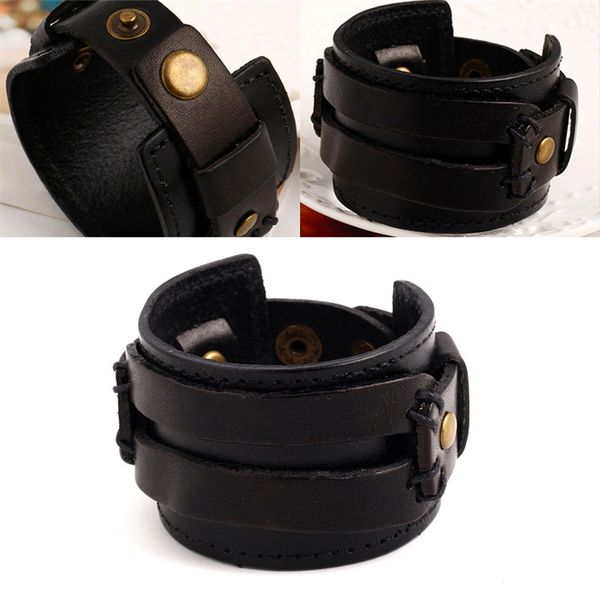 handmade retro brown vintage braclet men wide leather wrap cuff bracelets & bangles wristband male - jewelry wholesale, Golden;silver
handmade retro brown vintage braclet men wide leather wrap cuff bracelets & bangles wristband male - jewelry wholesale, Golden;silver