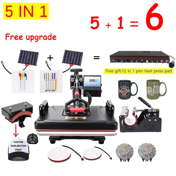 printers promotions 30*38cm 5 in 1 combo heat press machine 2d sublimation printer printing cloth t-shirt cap mug plates case
printers promotions 30*38cm 5 in 1 combo heat press machine 2d sublimation printer printing cloth t-shirt cap mug plates case