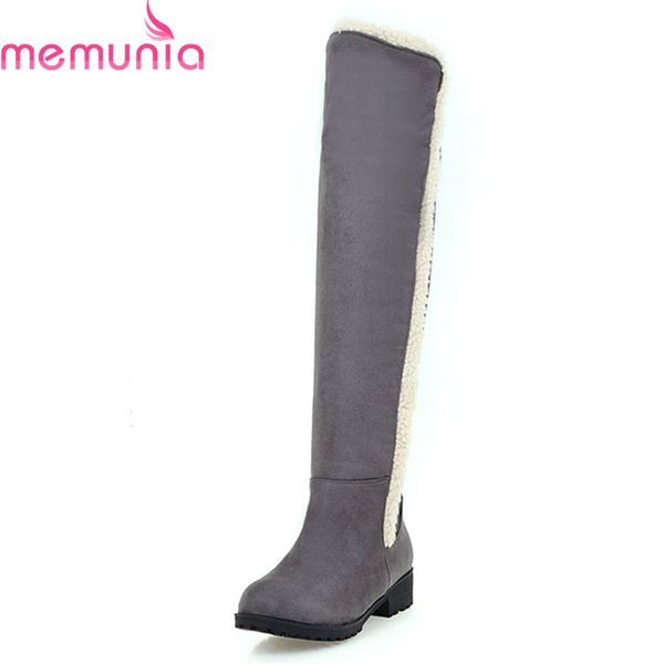 memunia new arrival 2020 winter boots womens round toe slip on over the knee boots 3.5cm med heels casual thigh high, Black
memunia new arrival 2020 winter boots womens round toe slip on over the knee boots 3.5cm med heels casual thigh high, Black