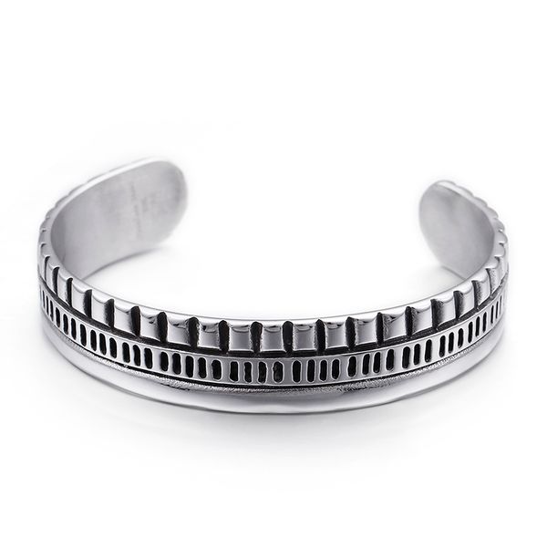 15*65mm pure stainless steel bracelet vintage open xmas gifts, Black
15*65mm pure stainless steel bracelet vintage open xmas gifts, Black