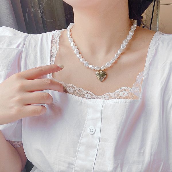 heart-shaped pearl necklace new fashion clavicle chain wild short necklace evening wild jewelry for women simple jewelry, Silver
heart-shaped pearl necklace new fashion clavicle chain wild short necklace evening wild jewelry for women simple jewelry, Silver