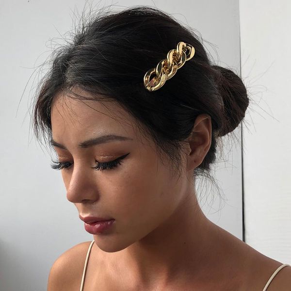 hair clips & barrettes gold silver color metal chain hairpins simple geometric long for women hollow bb pins headwear jewelry, Golden;silver
hair clips & barrettes gold silver color metal chain hairpins simple geometric long for women hollow bb pins headwear jewelry, Golden;silver