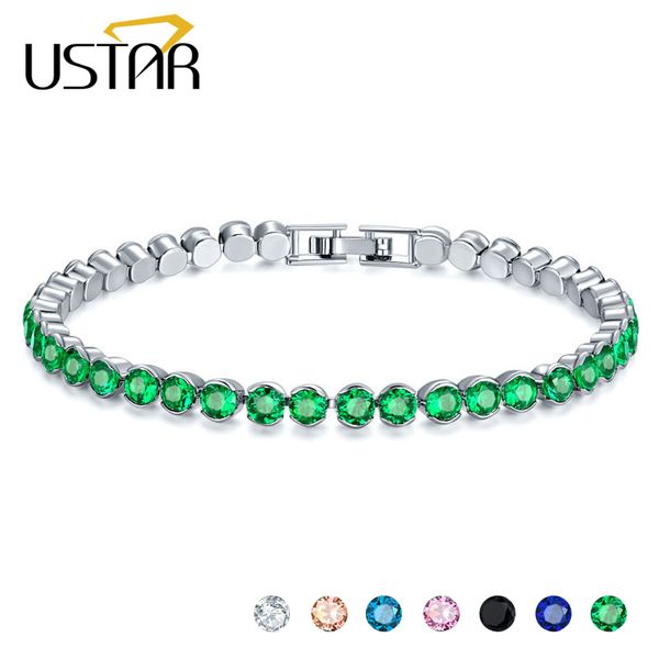 ustar tennis bracelets for women green round cut cubic zirconia crystals charm bracelets & bangles femme wedding jewelry gift, Black
ustar tennis bracelets for women green round cut cubic zirconia crystals charm bracelets & bangles femme wedding jewelry gift, Black