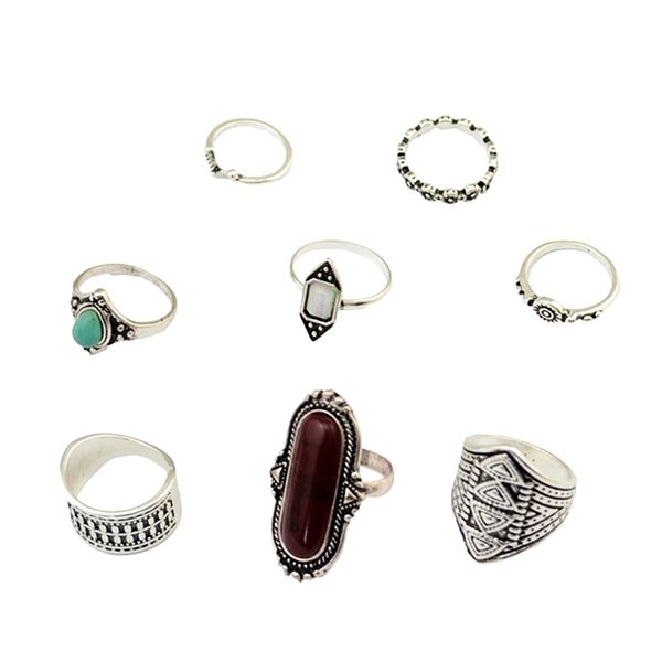 8шт boho старинные бирюзовые кольца набор midi палец кольца этнических, Golden;silver
8шт boho старинные бирюзовые кольца набор midi палец кольца этнических, Golden;silver