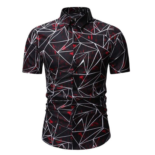 men's casual shirts summer mens shirt fashion plaid printing male short sleeve hawaii beach floral plus size clothing, White;black
men's casual shirts summer mens shirt fashion plaid printing male short sleeve hawaii beach floral plus size clothing, White;black