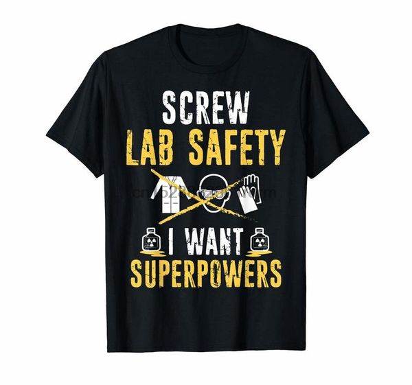 clothing science funny t shirt screw lab safety superpowers scientist