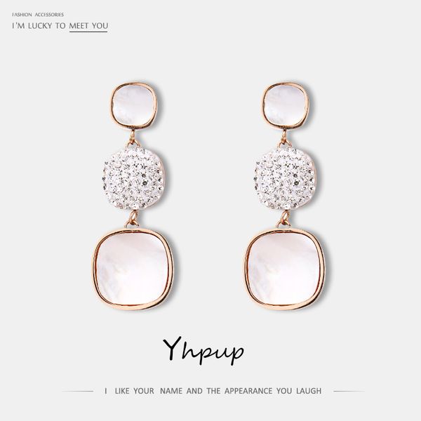 dangle & chandelier yhpup trendy elegant natural shell rhinestone earrings geometric luxury charm party jewelry for women gift brincos, Silver
dangle & chandelier yhpup trendy elegant natural shell rhinestone earrings geometric luxury charm party jewelry for women gift brincos, Silver