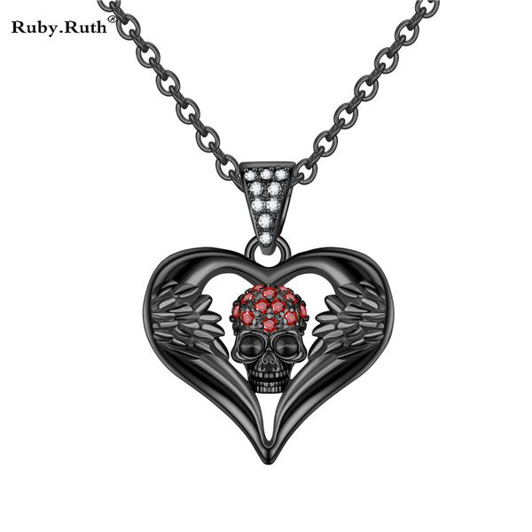 angel skull heart necklace zircon crystals for woman love necklaces valentine's day jewelry dropshipping, Silver
angel skull heart necklace zircon crystals for woman love necklaces valentine's day jewelry dropshipping, Silver