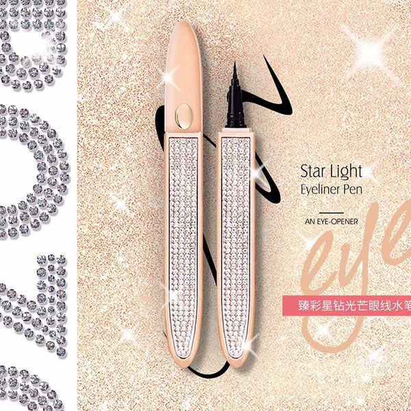 star star diamond eyeliner pen waterproof, sweat-proof and durable non-staining