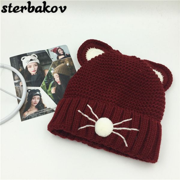 sterbakov 2020 new winter hat skullies ladies hat fashion cute winter knit girl cat modeling cap pea peas support wholesale, Blue;gray
sterbakov 2020 new winter hat skullies ladies hat fashion cute winter knit girl cat modeling cap pea peas support wholesale, Blue;gray