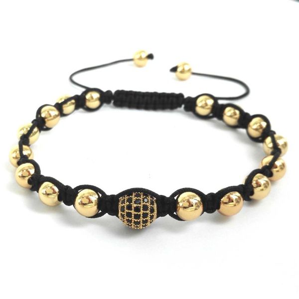 tennis fashion brand bracelet,round brass beads with 8mm micro pave black cz braiding macrame bracelet for men,gift, Golden;silver 
tennis fashion brand bracelet,round brass beads with 8mm micro pave black cz braiding macrame bracelet for men,gift, Golden;silver