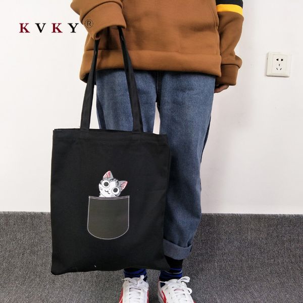 women's canvas bag cartoon cat cloth shopping bags female large capacity shoulder tote bag eco reusable shopper ladies handbags
women's canvas bag cartoon cat cloth shopping bags female large capacity shoulder tote bag eco reusable shopper ladies handbags