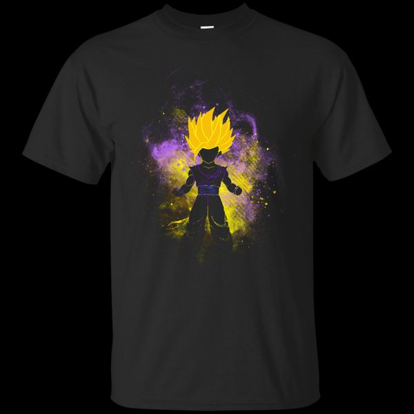 printed men t shirt cotton tshirt gohan art o-neck short-sleeve women t-shirt