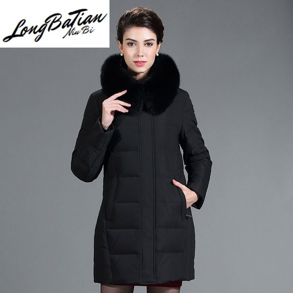 women's down & parkas quality fashion high jacket real fur collar hooded coat female white duck woman ropa zjt271, Black
women's down & parkas quality fashion high jacket real fur collar hooded coat female white duck woman ropa zjt271, Black