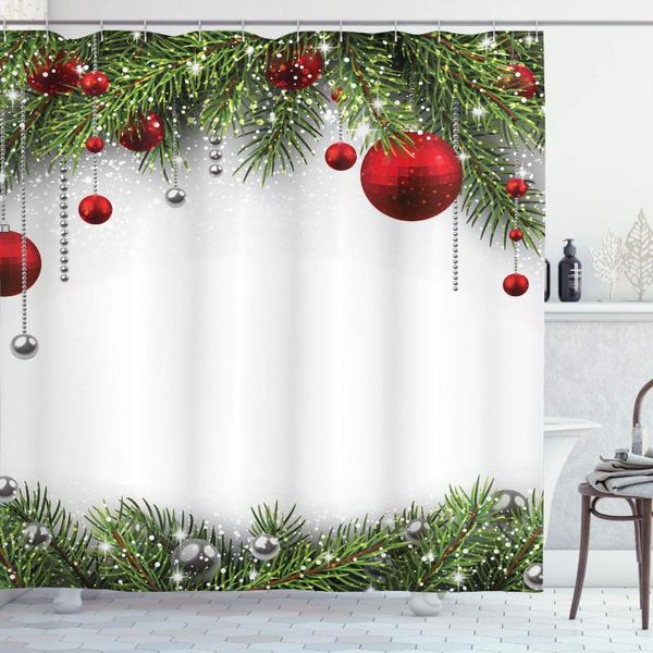 shower curtains christmas curtain, holiday season backdrop with pine leaves ball classic design print, cloth fabric bathroom decor set
shower curtains christmas curtain, holiday season backdrop with pine leaves ball classic design print, cloth fabric bathroom decor set