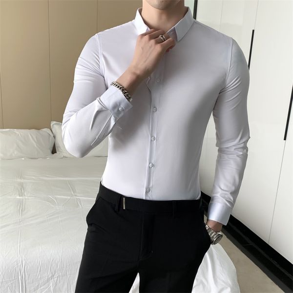 black/white shirt men long sleeve fashion 2020 solid embroidery shirts for men all match simple business dress shirts 3xl, White;black
black/white shirt men long sleeve fashion 2020 solid embroidery shirts for men all match simple business dress shirts 3xl, White;black