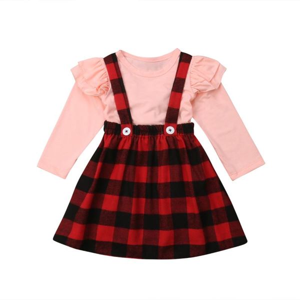 рождество 2pcs детской одежда малыши детская девушки одежда футболка + плед общей юбка установить хлопок эпикировка, White
рождество 2pcs детской одежда малыши детская девушки одежда футболка + плед общей юбка установить хлопок эпикировка, White