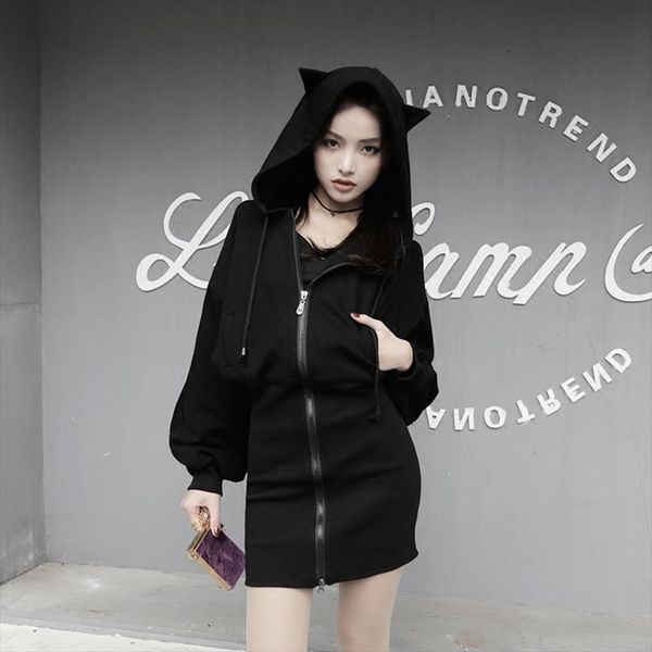 мода cute cat ear лоскутная толстовки толстовка женщины harajuku zipper black punk gothic long толстовка женский осень jacket
мода cute cat ear лоскутная толстовки толстовка женщины harajuku zipper black punk gothic long толстовка женский осень jacket