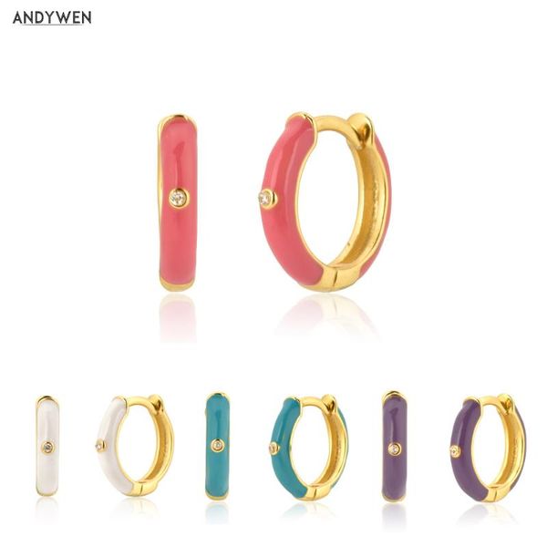 andywen 925 sterling silver rose red ename hoops 5 colors women piercing pendientes ohrringe earring fine jewelry crystal cz, Golden;silver
andywen 925 sterling silver rose red ename hoops 5 colors women piercing pendientes ohrringe earring fine jewelry crystal cz, Golden;silver