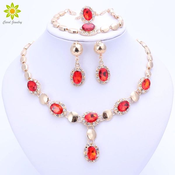 trendy african beads jewelry sets for women crystal necklace bracelet earrings set gold color pendant wedding dress accessories, Silver
trendy african beads jewelry sets for women crystal necklace bracelet earrings set gold color pendant wedding dress accessories, Silver