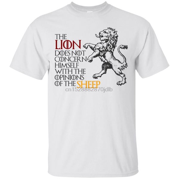 the lion opinions sheep - game tywin thrones quote roar house tshirt tv casterly cool casual pride t shirt men fashion
the lion opinions sheep - game tywin thrones quote roar house tshirt tv casterly cool casual pride t shirt men fashion