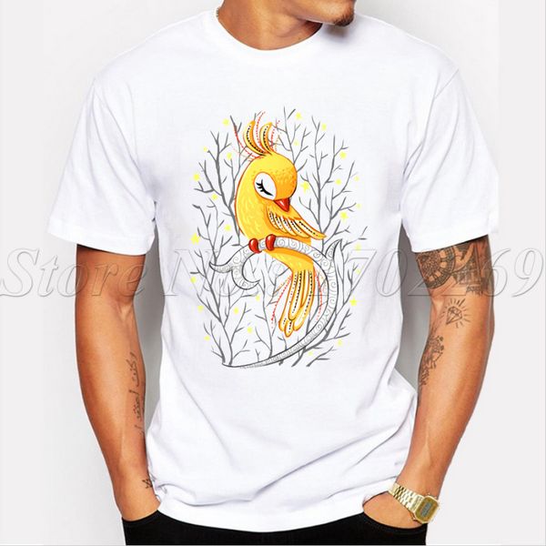 2019 men's fashion magic canary printed t-shirt summer cartoon cool fashion tees