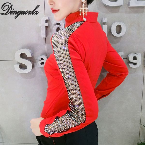 dingaozlz spring new womens and blouses elegant long-sleeve diamond hollow out professional shirt blusa, White
dingaozlz spring new womens and blouses elegant long-sleeve diamond hollow out professional shirt blusa, White