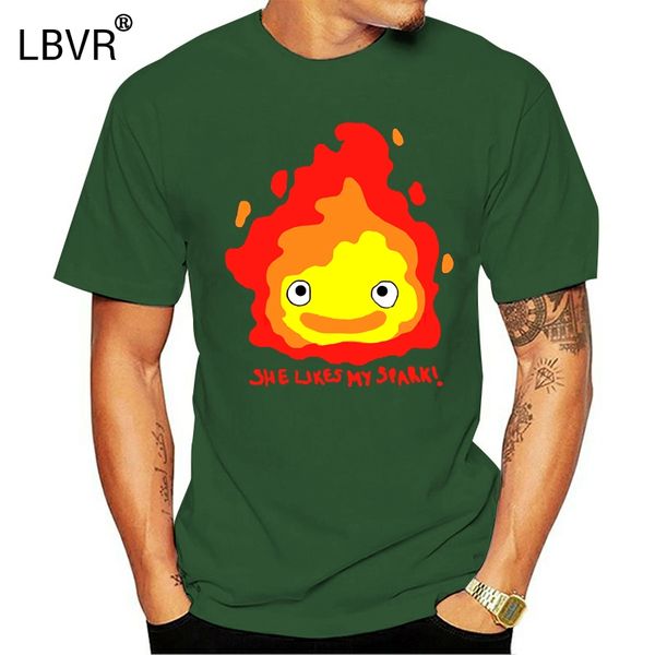 moving castle she likes my spark 2018 cartoon t-shirt for men short sleeve cotton fabric funny howl black tees
moving castle she likes my spark 2018 cartoon t-shirt for men short sleeve cotton fabric funny howl black tees