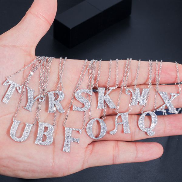 pendant necklaces cwwzircons elegant shiny cubic zirconia crystal 26 initial name letter necklace for women diy custom jewelry gift cp046, Silver
pendant necklaces cwwzircons elegant shiny cubic zirconia crystal 26 initial name letter necklace for women diy custom jewelry gift cp046, Silver