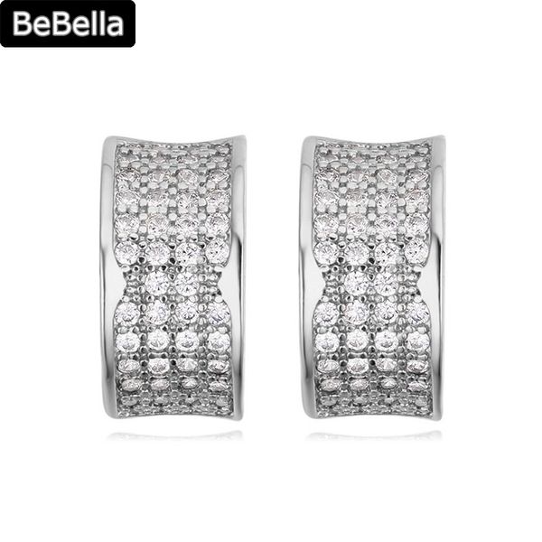 bebella 1.5cm cuff hook earrings in 3 metal colors for women fashion made with cubic zirconia for wedding gift, Golden;silver
bebella 1.5cm cuff hook earrings in 3 metal colors for women fashion made with cubic zirconia for wedding gift, Golden;silver