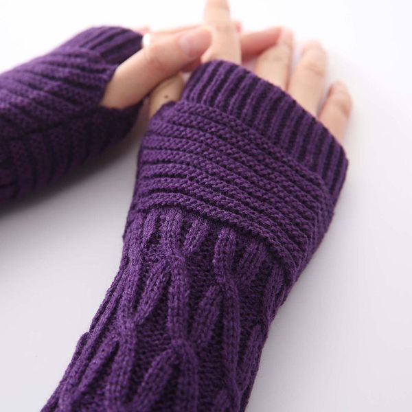 five fingers gloves women arm warmer winter long fashion fingerless solid color knitted mittens ser88, Blue;gray
five fingers gloves women arm warmer winter long fashion fingerless solid color knitted mittens ser88, Blue;gray