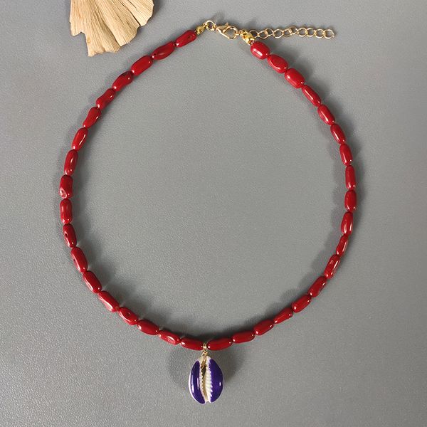fashion handmade natural red coral necklace for women exquisite banquet high-quality accessories purple shell pendant jewelry, Silver
fashion handmade natural red coral necklace for women exquisite banquet high-quality accessories purple shell pendant jewelry, Silver