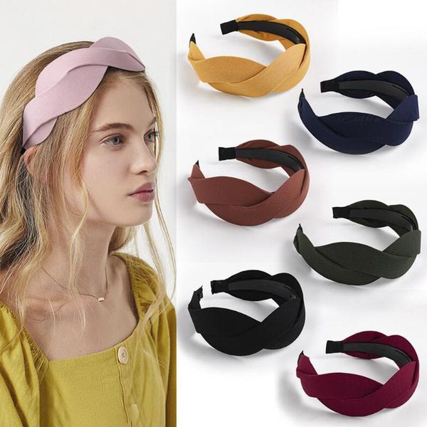 new fashion wide side headband cross knot hairband for women solid hair band for girls summer hair accessories wholesale
new fashion wide side headband cross knot hairband for women solid hair band for girls summer hair accessories wholesale