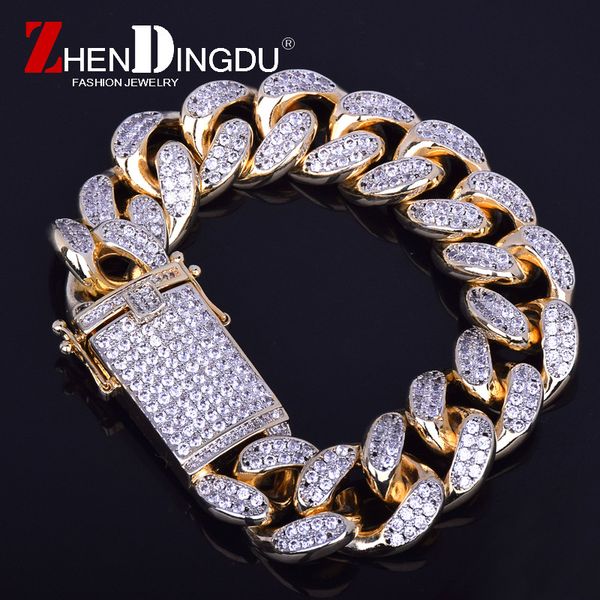 link, chain 18mm men's chunky iced out zircon miami cuban link bracelet bling hip hop jewelry gold silver cz 20cm, Black
link, chain 18mm men's chunky iced out zircon miami cuban link bracelet bling hip hop jewelry gold silver cz 20cm, Black