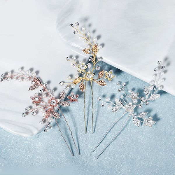forseven handmade shining crystal pearls flower leaf u shaped hairpins hair forks clips sticks bride noiva wedding hair jewelry, Golden;silver
forseven handmade shining crystal pearls flower leaf u shaped hairpins hair forks clips sticks bride noiva wedding hair jewelry, Golden;silver