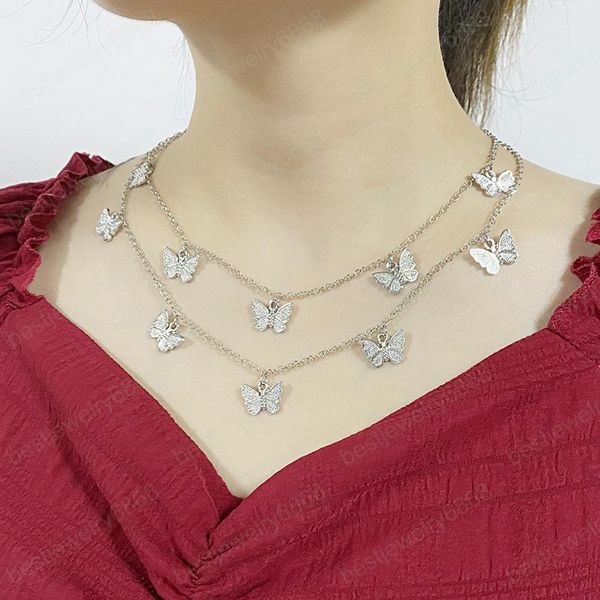 bohemian butterfly necklace multilayer pendant for women girls necklaces simple clavicle chain statement jewelry christmas gift, Silver
bohemian butterfly necklace multilayer pendant for women girls necklaces simple clavicle chain statement jewelry christmas gift, Silver