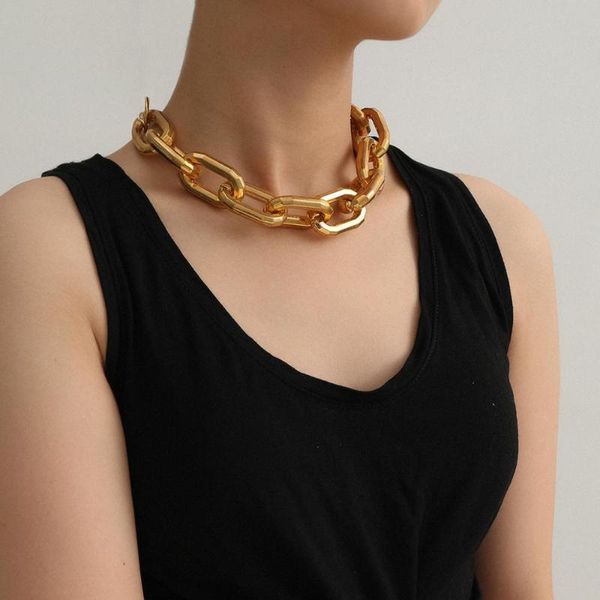 fashion handmade hollow necklace female exaggerated punk geometric thick chain oval necklace sale, Silver
fashion handmade hollow necklace female exaggerated punk geometric thick chain oval necklace sale, Silver
