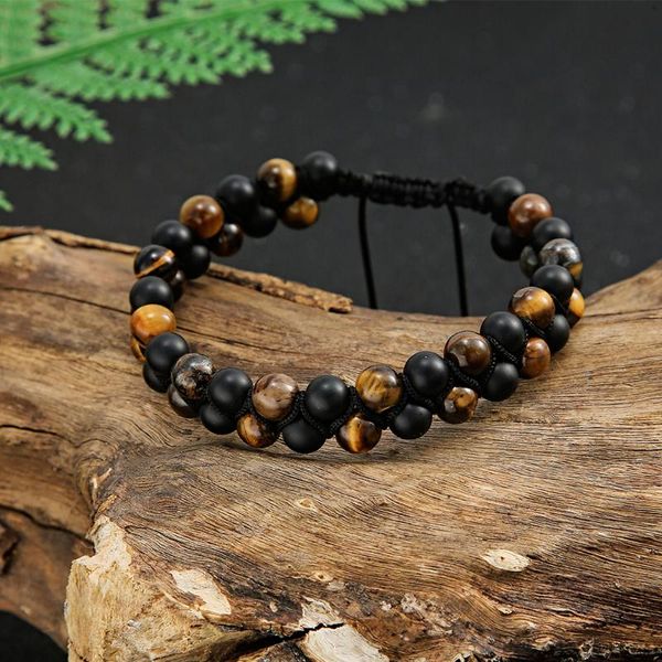 handwoven bohemain matte black onyx tiger's eye bead stretch bracelet jewelry for men women drop shipping, Golden;silver
handwoven bohemain matte black onyx tiger's eye bead stretch bracelet jewelry for men women drop shipping, Golden;silver