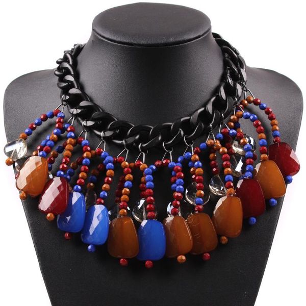 2020 new latest design elegant luxury black chain bead pendant chunky necklace women statement choker autumn jewelry, Silver
2020 new latest design elegant luxury black chain bead pendant chunky necklace women statement choker autumn jewelry, Silver