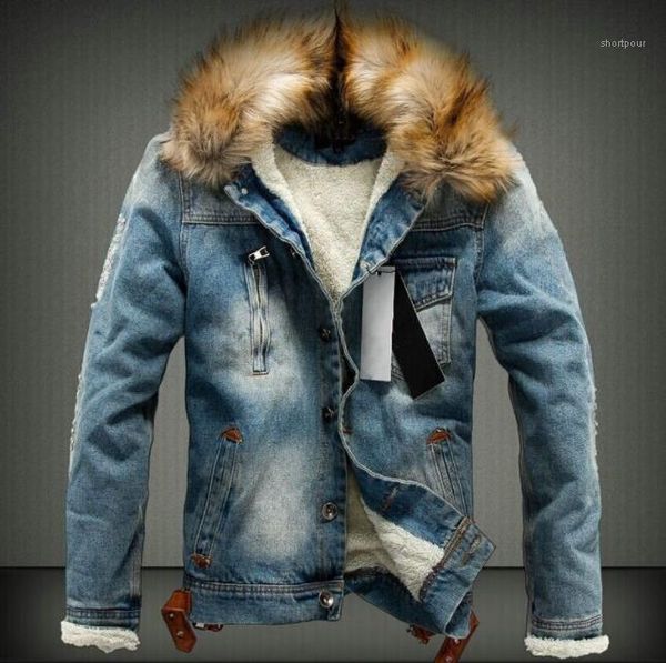 jean jackets autumn thick fur designer coats long sleeved single breasted jacket mens washed winter, Black;brown
jean jackets autumn thick fur designer coats long sleeved single breasted jacket mens washed winter, Black;brown