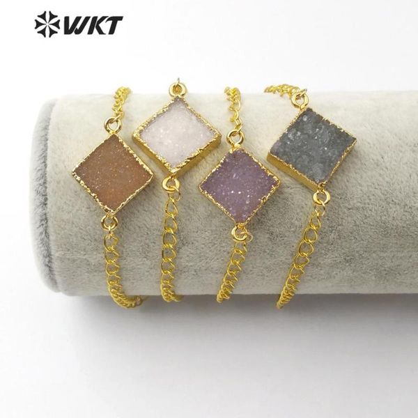 wt-b501 wkt new arrivalssquare druzy stone bracelet gold electroplated bracelet women fashion charm jewelry, Golden;silver
wt-b501 wkt new arrivalssquare druzy stone bracelet gold electroplated bracelet women fashion charm jewelry, Golden;silver