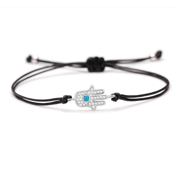 charm bracelets white zircon crystal hand of fatima lucky bracelet women men black string hamsa blue semi-precious stone jewelry gift, Golden;silver
charm bracelets white zircon crystal hand of fatima lucky bracelet women men black string hamsa blue semi-precious stone jewelry gift, Golden;silver