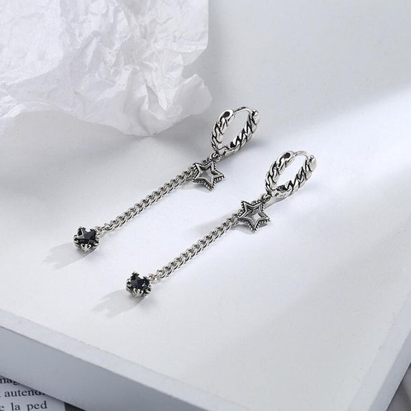 hoop & huggie kofsac trendy 925 sterling silver earrings for women jewelry retro five-pointed star long tassel earring lady party accessorie, Golden;silver
hoop & huggie kofsac trendy 925 sterling silver earrings for women jewelry retro five-pointed star long tassel earring lady party accessorie, Golden;silver